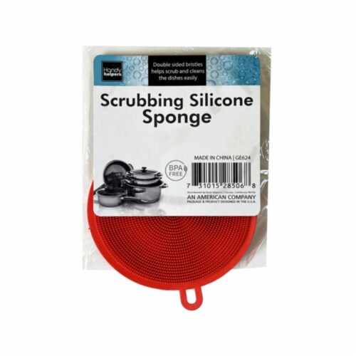 Kole Imports GE624-48 Round Rubber Kitchen Dish Scrubber - Pack of 48 Perspective: front