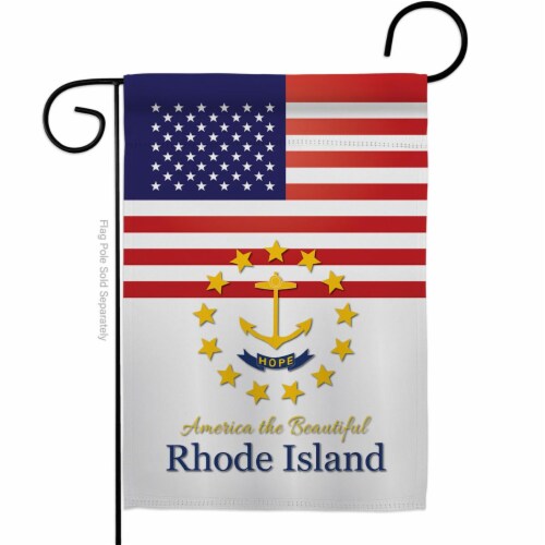 Americana Home & Garden G142591-BO 13 x 18.5 in. USA Rhode Island American State Vertical Gar Perspective: front