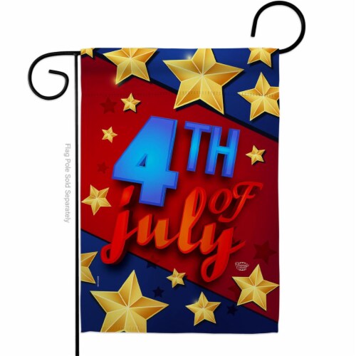 Ornament Collection G192164-BO 13 x 18.5 in. 4th of July Stars American Fourth Vertical Garde Perspective: front