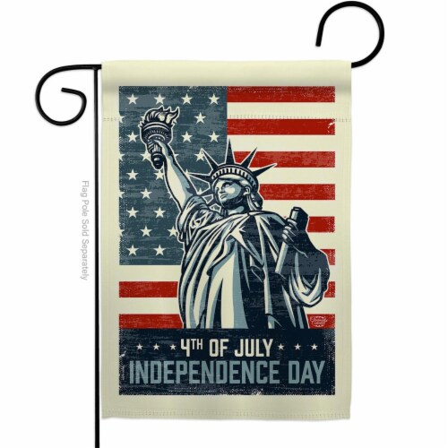 Ornament Collection G192217-BO 13 x 18.5 in. Liberty July 4th American Vertical Garden Flag w Perspective: front