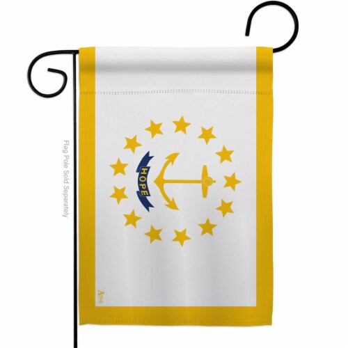 Americana Home & Garden G142540-BO 13 x 18.5 in. Rhode Island American State Garden Flag with Perspective: front