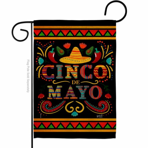 Angeleno Heritage G130360-BO 13 x 18.5 in. Fiesta de mayo Summertime Cinco Vertical Garden Fl Perspective: front