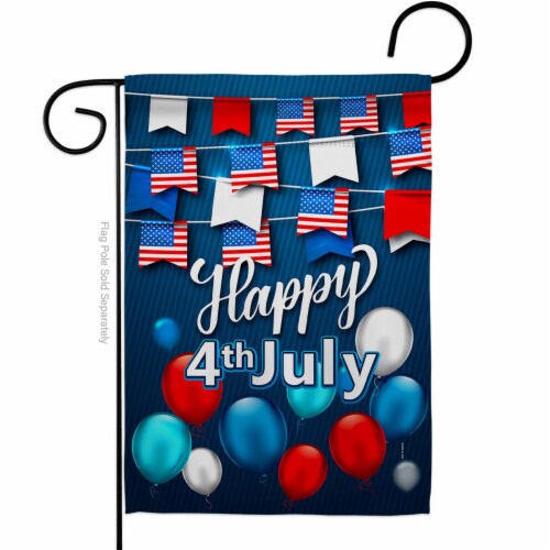 USA Decoration G170047-BO 13 x 18.5 in. Celebrate July 4th American Vertical Garden Flag with Perspective: front