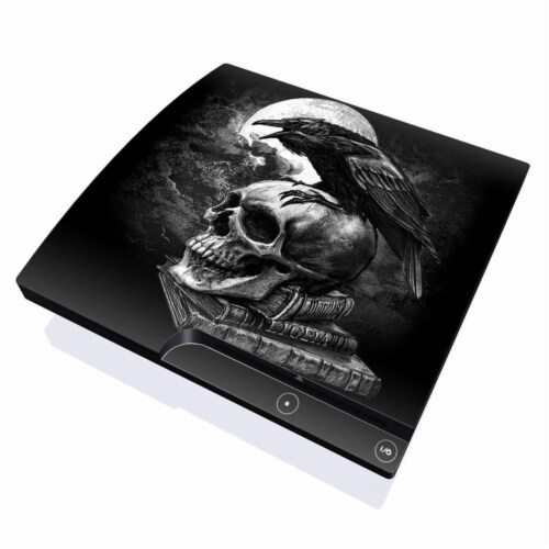 DecalGirl PS3S-POESRAVEN PS3 Slim Skin - Poes Raven Perspective: front