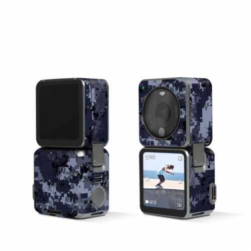 DecalGirl DJIA2-DIGINCAMO DJI Action 2 Skin - Digital Navy Camo Perspective: front