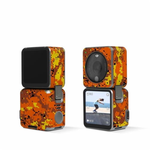 DecalGirl DJIA2-DIGIOCAMO DJI Action 2 Skin - Digital Orange Camo Perspective: front