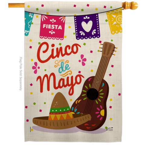Angeleno Heritage H137044-BO Fiesta Cinco de Mayo Summertime 28 x 40 in. Double-Sided Decorat Perspective: front