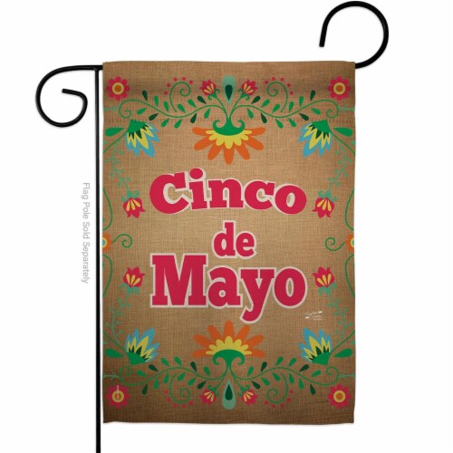 Angeleno Heritage G135042-BO Suzani Cinoco de Mayo Summertime Cinco 13 x 18.5 in. Double-Side Perspective: front