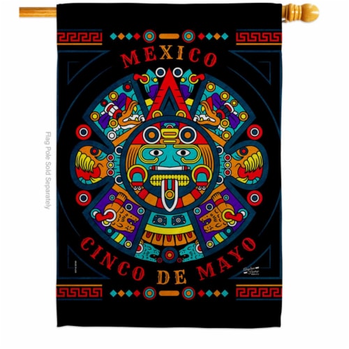 Angeleno Heritage H137463-BO Feliz Cinco De Mayo Summertime 28 x 40 in. Double-Sided Decorati Perspective: front