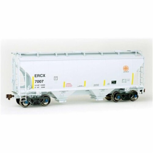 American ALM2004 HO Scale ERCX Trinity No.7024 2-Bay Covered Hopper Model Train Perspective: front