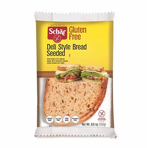 Schar Gluten Free Deli Style Sourdough Seeded Bread, 8.8 Oz Pack of 5 Perspective: front