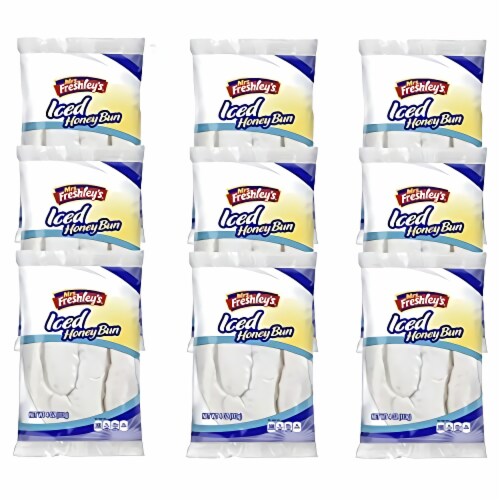 Mrs. Freshley's Iced Honey Buns | 4 Ounce | Case of 9 Perspective: front