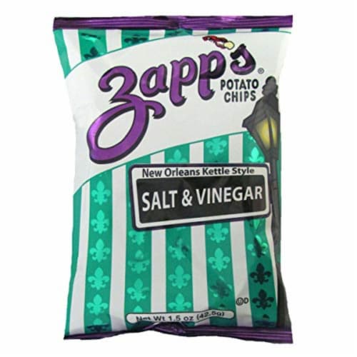 Zapp's Salt and Vinegar Chips 1.5 ounce (Pack of 60) Perspective: front