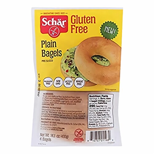 Schar Gluten free | Plain Bagels, Pack of 4