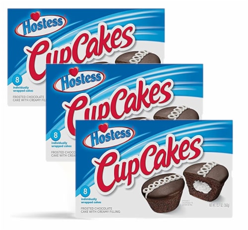 Hostess Chocolate Cupcakes, 3 Pack | 24 Cupcakes Perspective: front