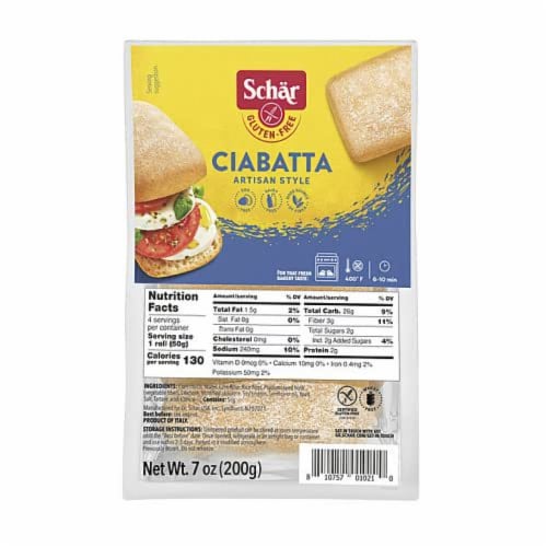 Schar's Gluten Free Ciabatta Rolls - Case of 6 Perspective: front