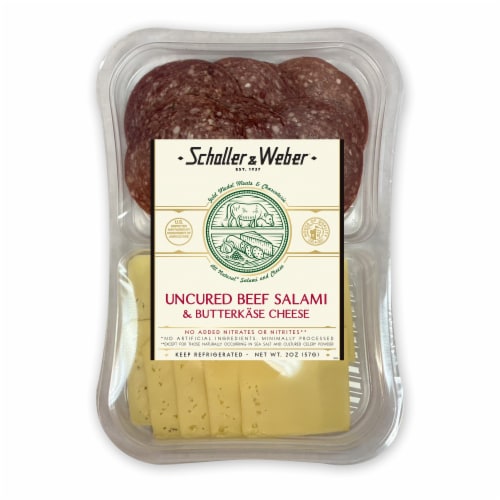 Schaller & Weber™ Uncured Beef Salami and Butterkase Snack Tray Perspective: front