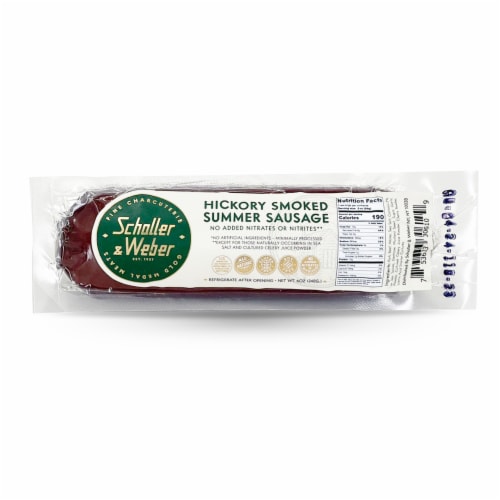Schaller and Weber Hickory Smoked Summer Sausage Perspective: front