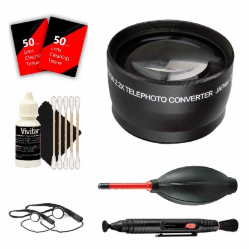 58mm Telephoto Lens With Accessory Kit For Canon 77d , 80d , 760d And 1300d Perspective: front