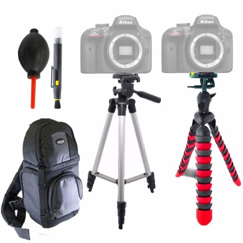 Dslr Camera Backpack With Tripods And Accessories For Nikon Cameras Perspective: front