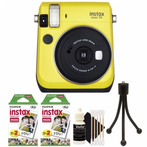 Fujifilm Instax Mini 70 Instant Film Camera Yellow With Accessory