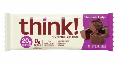 think!® Chocolate Fudge High Protein Bar Perspective: front