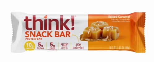 think!® Salted Caramel Protein+ Bar Perspective: front
