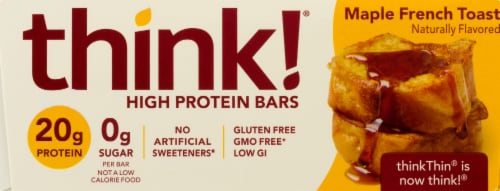 thinkThin® Maple Almond High Protein Bars 10 Count Perspective: front