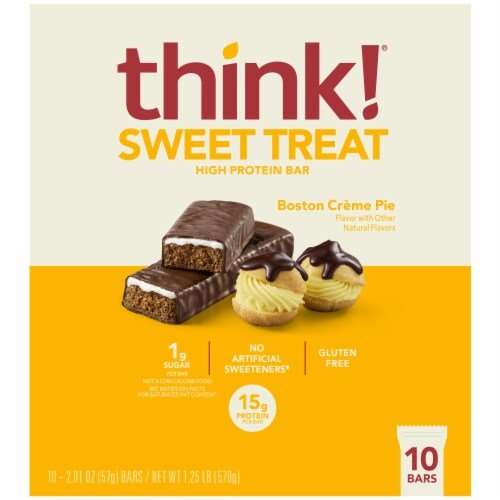 think! Thin Boston Crème Pie Protein Bars Perspective: front