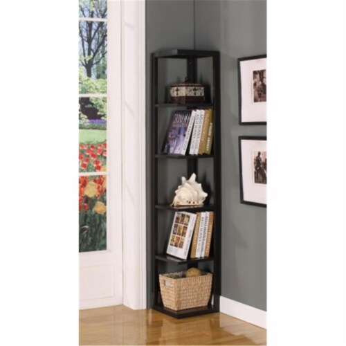 Corner Bookcase Walnut Finish 1 Fry s Food Stores