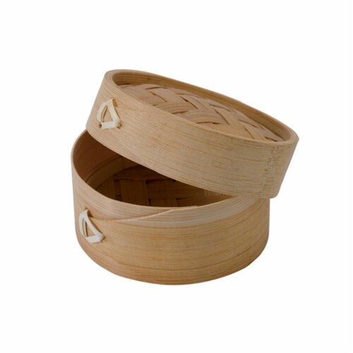 Dim Sum Bamboo Mini Steamer & Lid - 2.5 Oz. Pack Of 200 Perspective: front