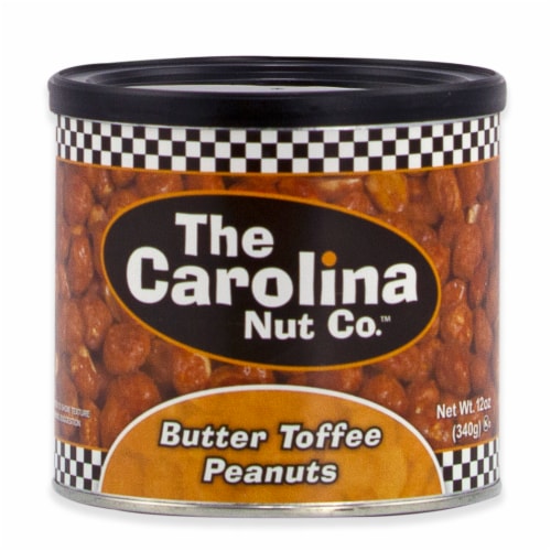 The Carolina Nut Company 12 oz Butter Toffee Peanuts Perspective: front