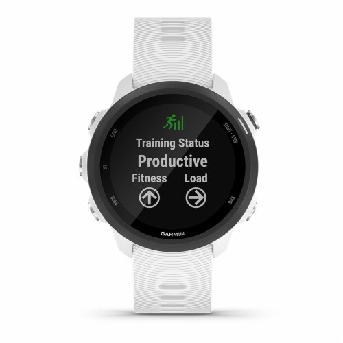 Garmin Forerunner 245 Music GPS Running Smartwatch - White Perspective: front