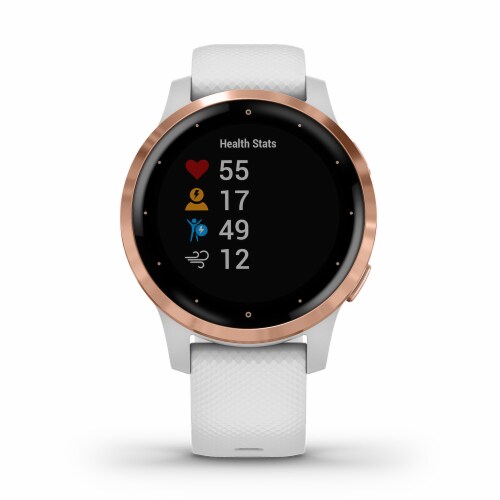 Garmin 4S GPS Smartwatch - White/Rose Gold, 1 ct - Fry's Food Stores