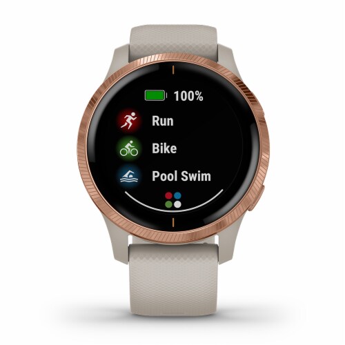 Garmin Venu GPS Smartwatch - Light Sand/Rose Gold, 1 ct - Fry's Stores