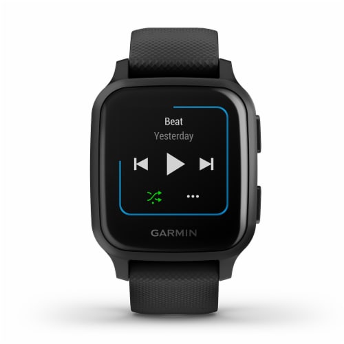 Garmin Venu Sq Music Edition GPS Smartwatch - Slate/Black Perspective: front