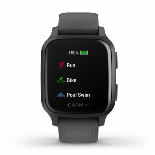 Garmin Venu Sq GPS Smartwatch - Slate/Shadow Gray Perspective: front