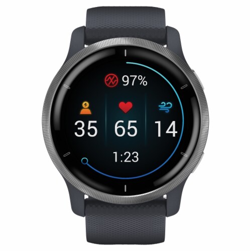 Garmin Venu 2 Smartwatch - Silver Bezel Perspective: front