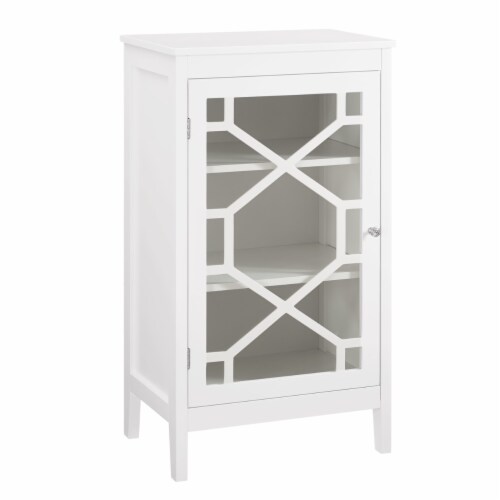 Single Door Wooden Cabinet with 3 Storage Compartments Small