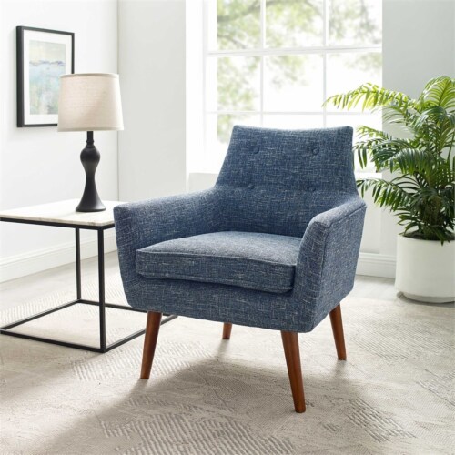 Blue tweed clearance accent chair