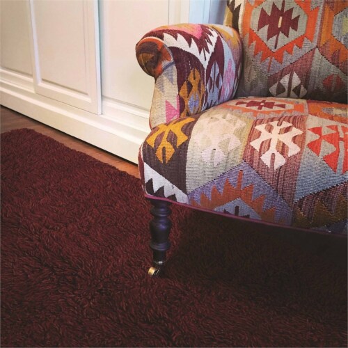 Linon New Flokati Hand Woven Wool 60 x 96 Rug in Burgundy Red, 1 Kroger
