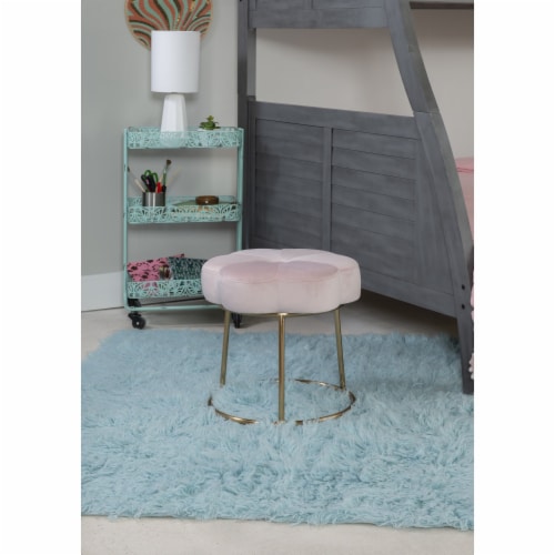 Seraphina Accent Vanity Stool Pink 1 Kroger