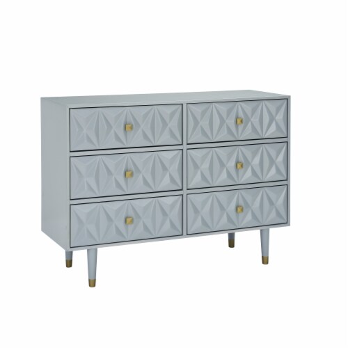 Six Drawer Geo Texture Dresser Grey 1 Jay C Food Stores