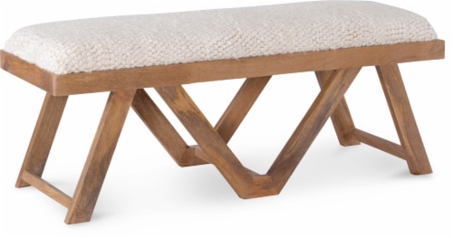 Linon Jaxon Boucle Bench Perspective: front