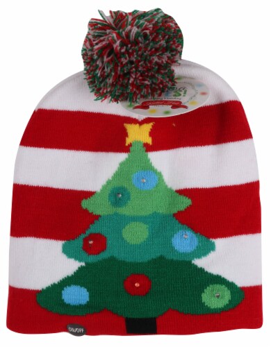 Action Imports Light Up Christmas Beanie - Assorted Perspective: front