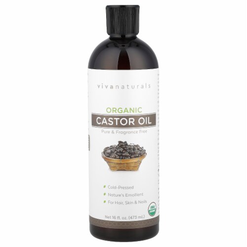 Viva Naturals Organic Castor Oil 16 fl oz (473 ml), 16 fl oz Smith
