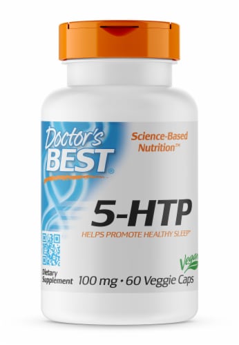 Doctor's Best 5-HTP Veggie Capsules 100mg Perspective: front