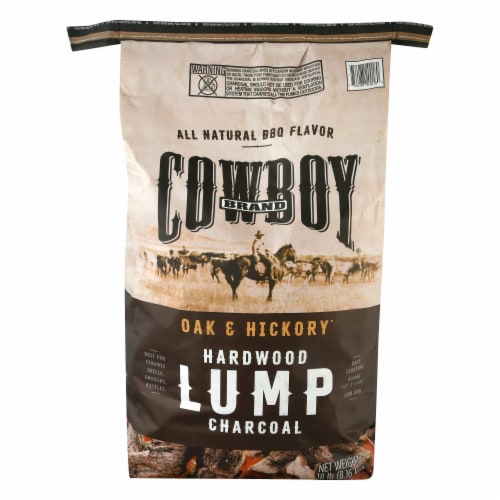 Cowboy Oak & Hickory Hardwood Lump Charcoal Perspective: front