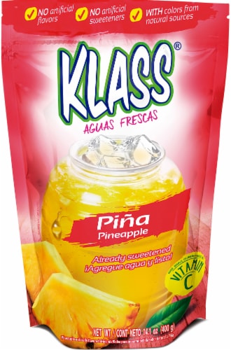 Klass Aguas Frescas Pina Pineapple Flavored Drink Mix Perspective: front