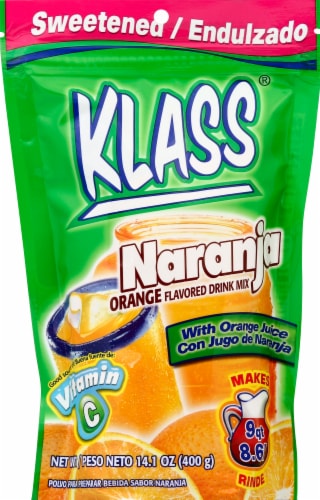 Klass® Naranja Orange Flavored Drink Mix Perspective: front